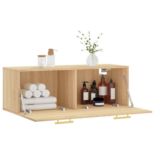 vidaXL Cabinet de baie L100xA36.5xÎ35cm Sonoma