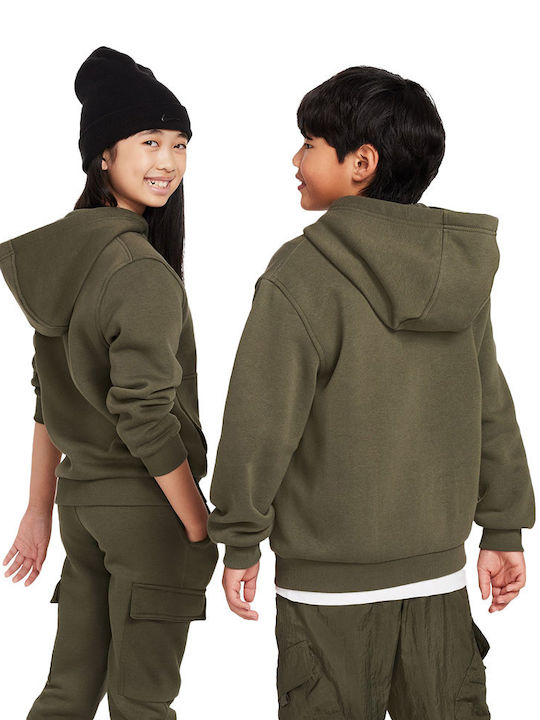 Nike Kinder-Strickjacke mit Kapuze Khaki Nsw Club