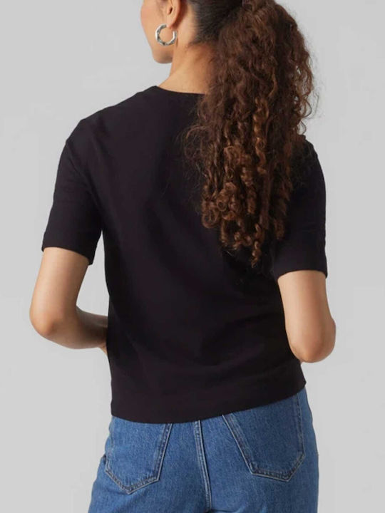 Vero Moda Women's Blouse with 3/4 Sleeve Black