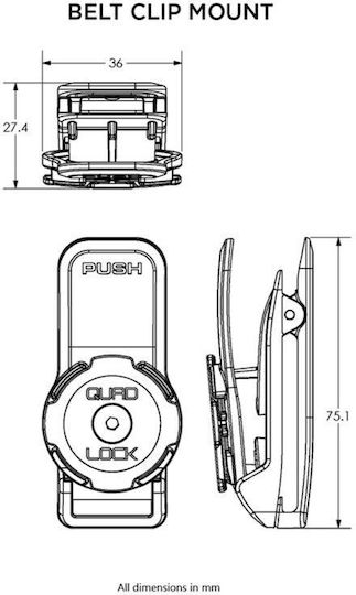Quad Lock Βάση Γραφείου για Κινητό σε Μπλε χρώμα QLM-BLT-3