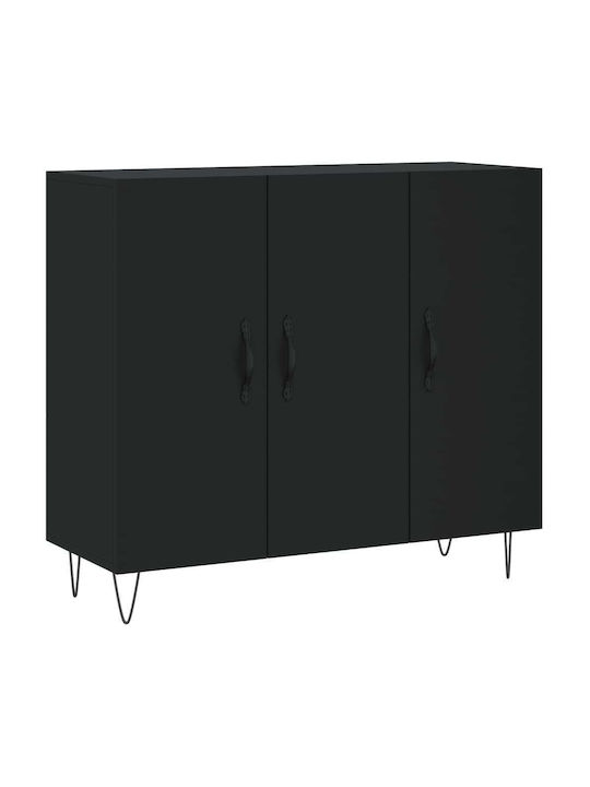 Wooden Buffet Black L90xW34xH80cm