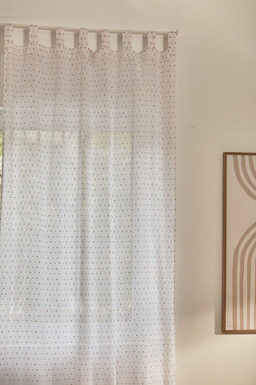 Calma House Curtain with Tab Top Plumeti Plumeti Multicolour 140x280cm