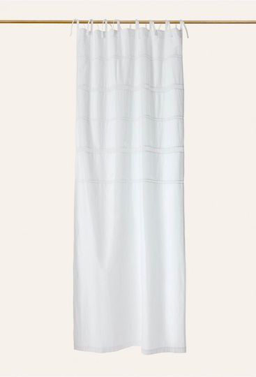 Calma House Curtain with Tab Top Inca White 140x280cm