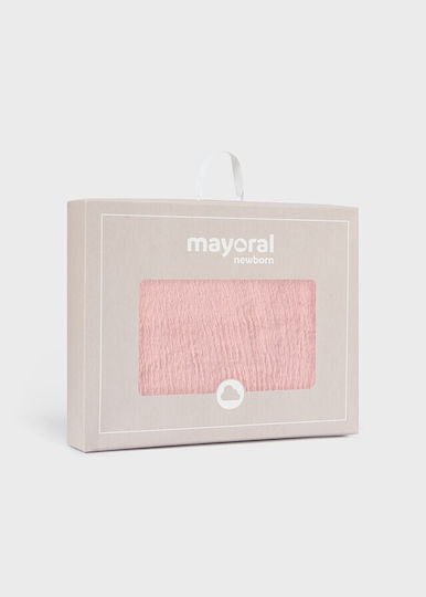 Mayoral Blanket Nursery Swaddling Blankets Velvet Pink 100x85cm