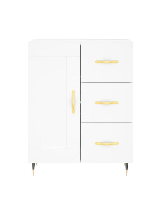 Bufet cu Sertare Alb 69.5x34x90cm