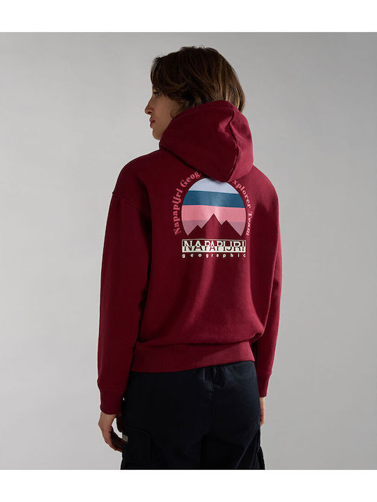 Women's Sweatshirt Hooded Burgundy