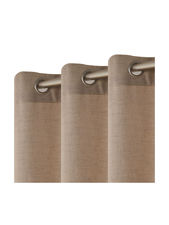 Viokarpet Curtain with Grommet Felicia 04 Beige 140x285cm