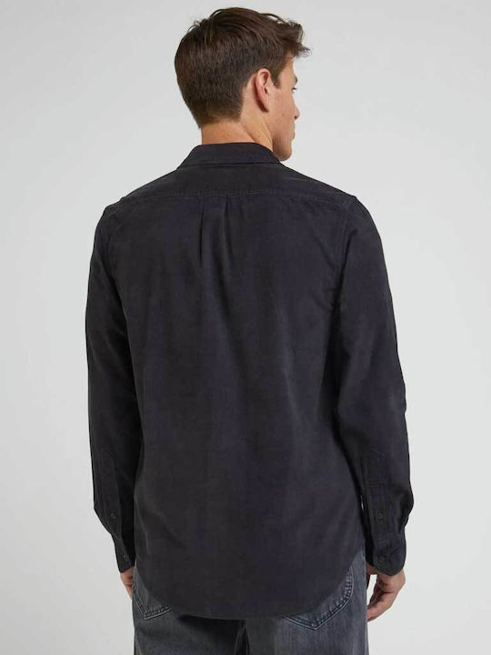 Lee Men's Shirt Long Sleeve Corduroy Black