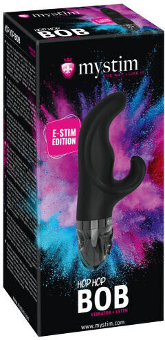 Mystim E-stim Δονητής Rabbit 16cm Μαύρος