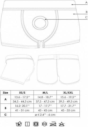 Shots Vibrating Strap-on Underwear in Black Color