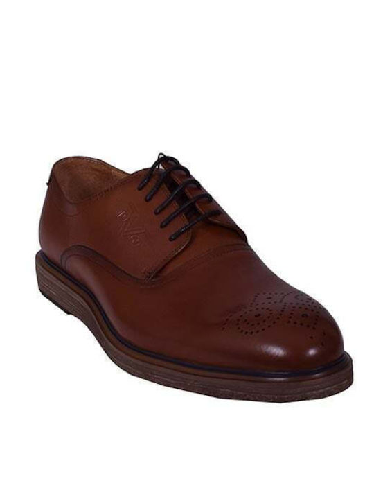 VERSACE 19.69 WAXED RUBBER ΥΠΟΔΗΜΑ OXFORD ΔΕΤΟ 100%ΔΕΡΜΑΤΙΝΟ ΤΑΜΠΑ ΣΚΟΥΡΟ YO M185-W2.TABACCO