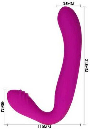 Pretty Love Augus με Διπλό Dildo και Δόνηση σε Μωβ Χρώμα