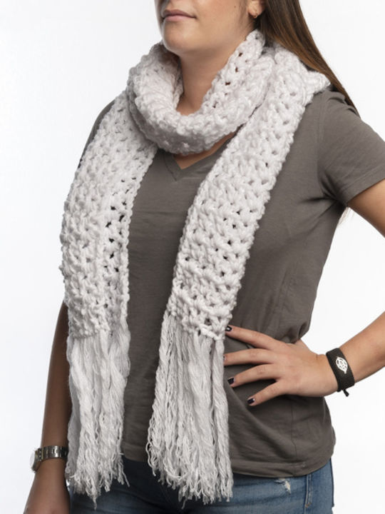Women's Knitted Scarf White