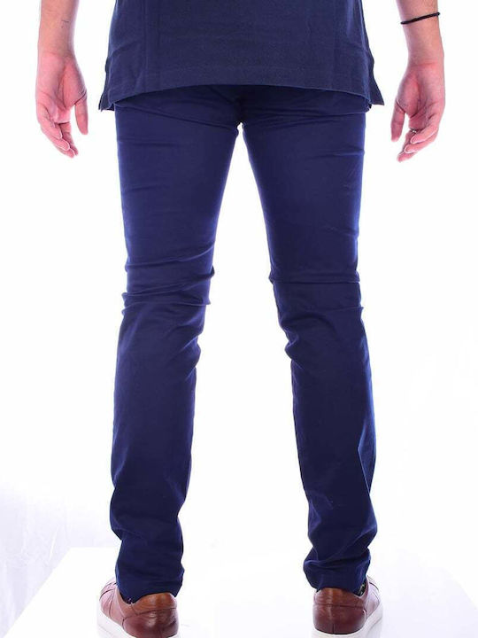 PANTALONI VITTORIO CU BUZUNAR LATERAL LINIE SLIM FARET2P-FW20.BLUE