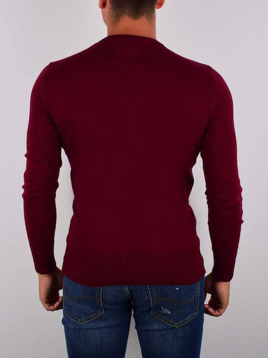 BAKERS DOZEN COTTON KNIT WITH NECKLINE BORDEAUX REGULAR LINE BKR-102.BORDEAUX