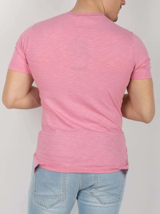 SEVEN T-SHIRT NECKLINE 100%COTTON WITH FRONT POCKET REGULAR FIT BM15720-F.PINK