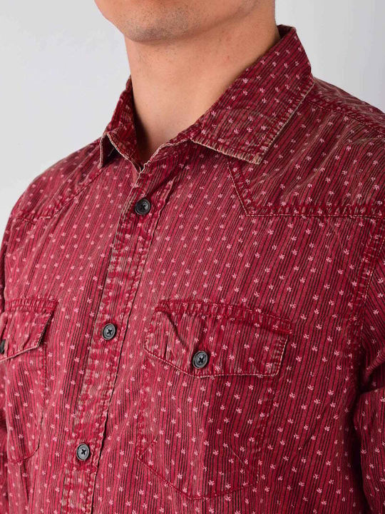 PETROL SHIRTS MM Long sleeve M-FW15-SIL467.349 Maroon