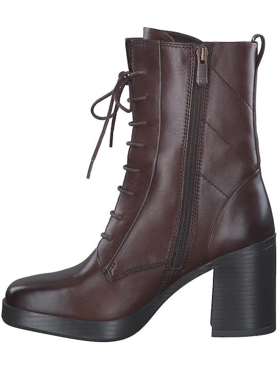 Marco Tozzi Leather Women's Ankle Boots Brown