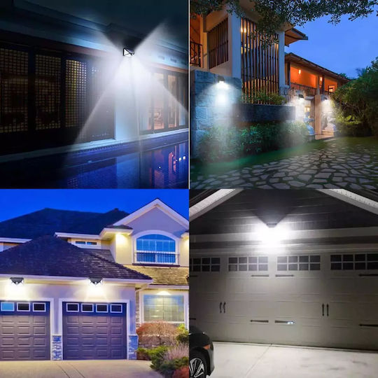Set of 8 Wall Solar Lights 7W 7200lm with Motion Sensor