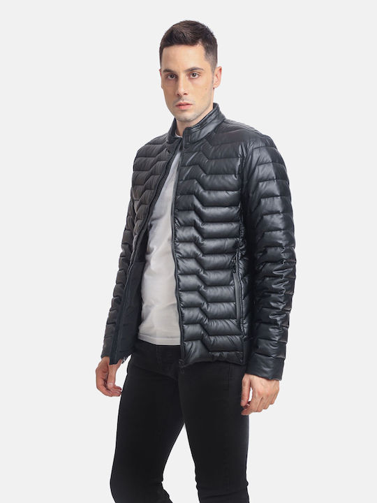 Paco & Co Men's Winter Puffer Jacket Black