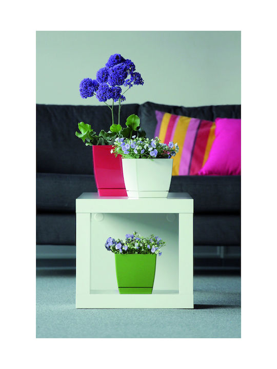 Marhome Coubi Square P Flower Pot 13.5x12.4cm in White Color 5-35-135-1 09-DUKP135-S449