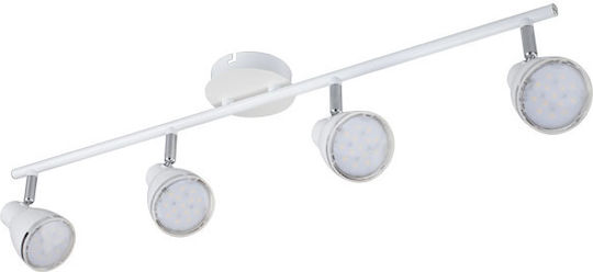 Omnia LED Θερμό Λευκό Σποτ με 4 Φώτα σε Λευκό Χρώμα Omnia LED Θερμό Λευκό Σποτ με 4 Φώτα σε Λευκό Χρώμα