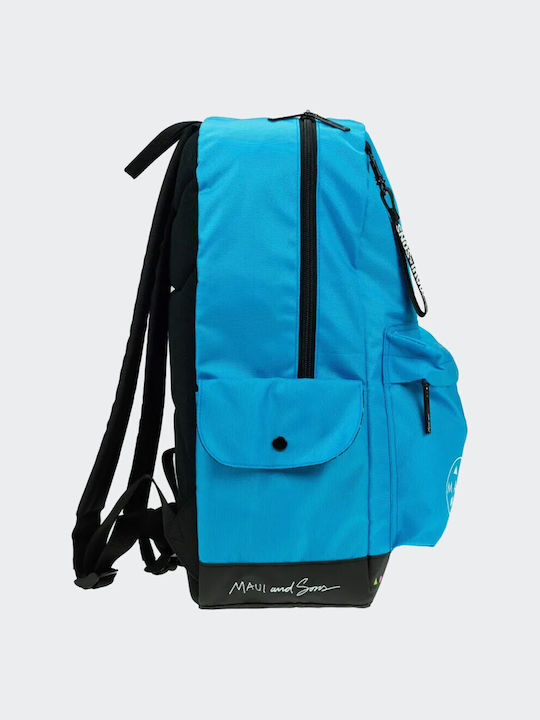 Maui & Sons Σχολική Τσάντα Πλάτης Δημοτικού Light Blue με Θήκη για Παγούρι 23lt