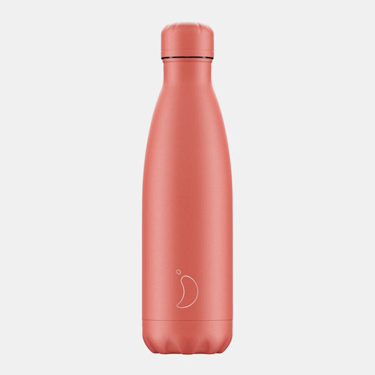 Chilly's Original Series All Pastel Thermos Bottle Stainless Steel BPA Free 500ml Coral