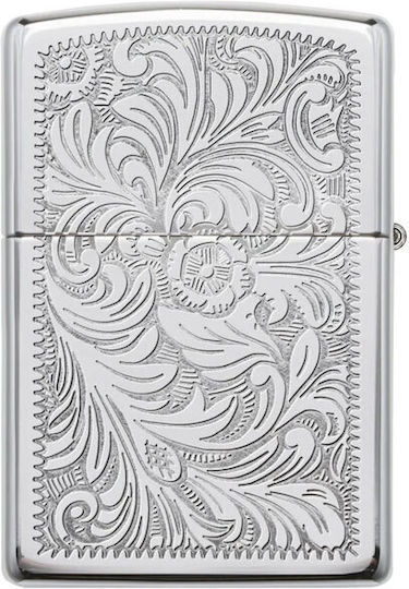 Zippo Venetian Winddichtes Feuerzeug Flamme Silber