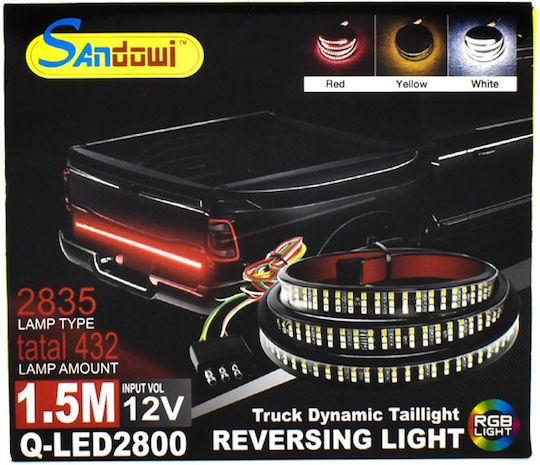 Andowl Αδιάβροχη Ταινία LED 12V Κόκκινο Φως 1.5m Τύπου SMD2835