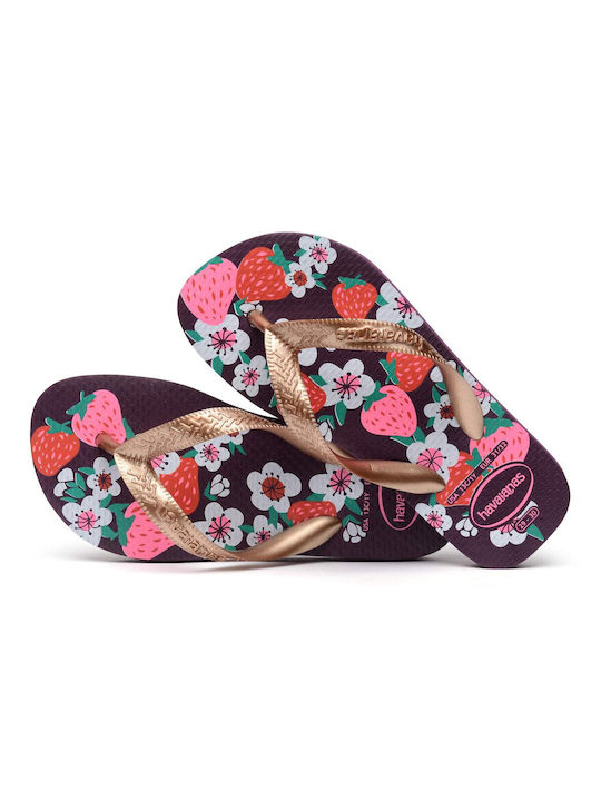 Havaianas Kids' Flip Flops Purple Flores