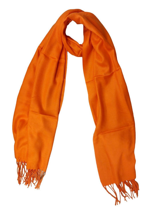 Damen Seiden Schal Orange