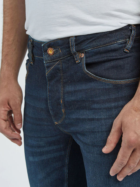 Rey K4441 Herren Jeanshose mit Schlank Tapered Anwendung Blau