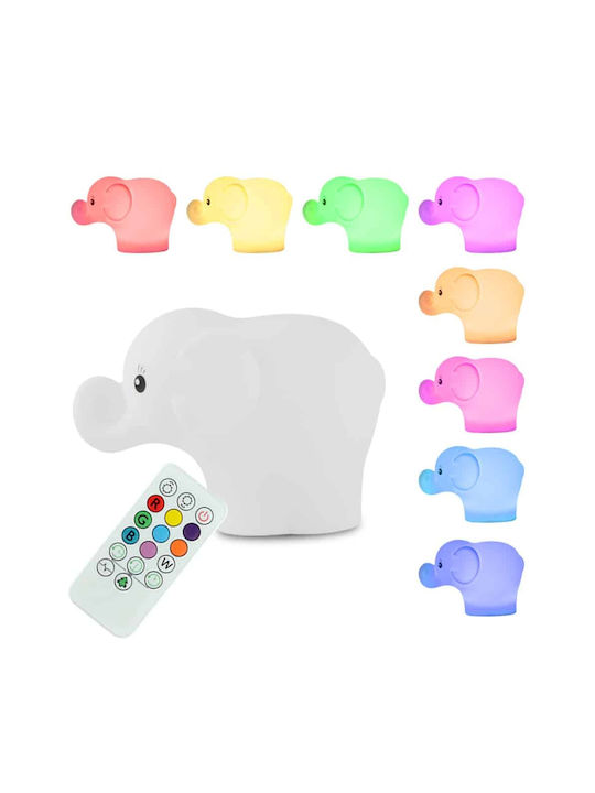 Ango Φωτάκι Νυκτός LED Elephant Ρεύματος Λευκό