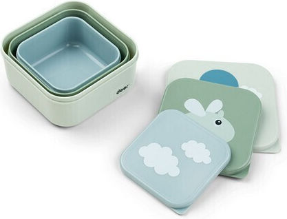Done by Deer Bol pentru copii din plastic Verde 3buc