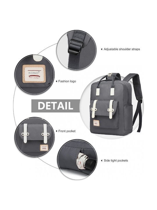 Kono Backpack Αδιάβροχο Γκρι