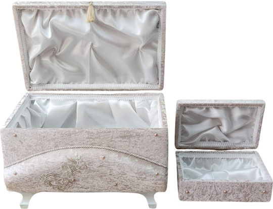 Olia Home Βαπτιστικό Κουτί από Βελούδο 55x35x30εκ.