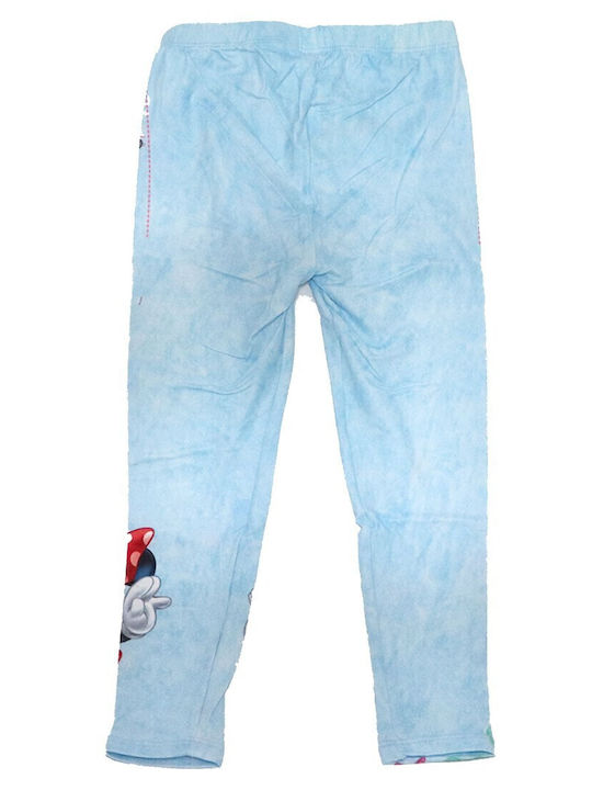 Kids Legging Long Light Blue Minnie Mouse
