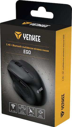 Yenkee YMS 2050BK Kabellos Ergonomisch Bluetooth Maus Gray