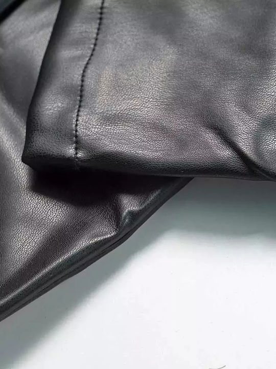 Παιδικό Παντελόνι Δερμάτινο Μαύρο