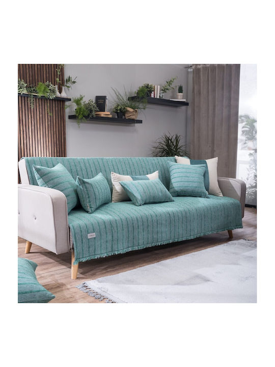 Teoran Teoran Jersey Sesselüberwurf Chenille 180x150cm 16 Mint
