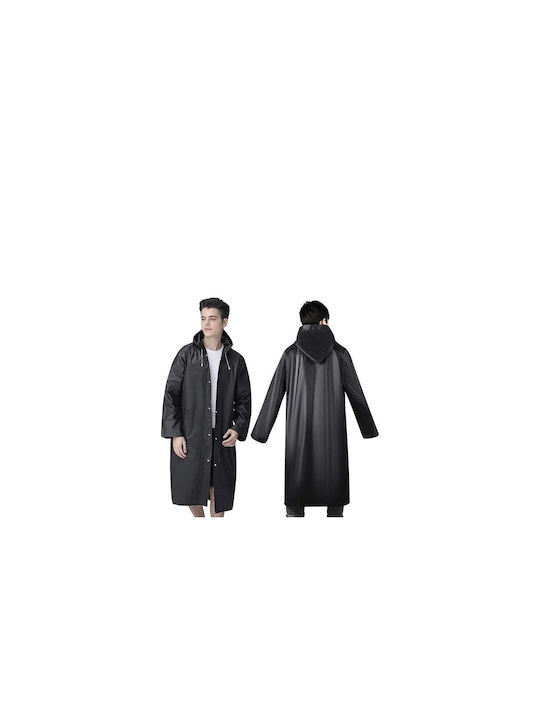 Trizand Waterproof Trenchcoat Work Black Length 110cm.
