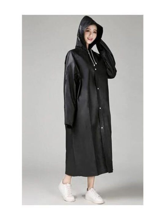 Trizand Waterproof Trenchcoat Work Black Length 110cm.