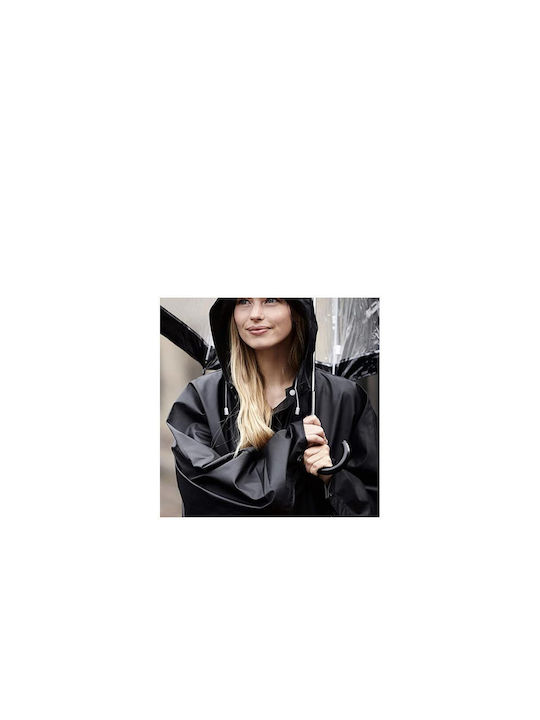 Trizand Waterproof Trenchcoat Work Black Length 110cm.