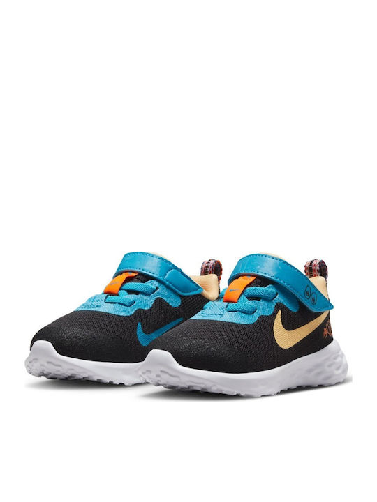 Revolution 6 Lil Tdv Kids Sports Shoes Running with Hoop & Loop Closure Black