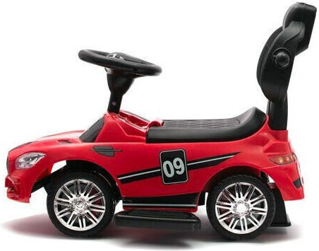 BabyMix Racer Up Αυτοκινητάκι Ride On με Χειρολαβή για 12+ μηνών με Ήχους Κόκκινο