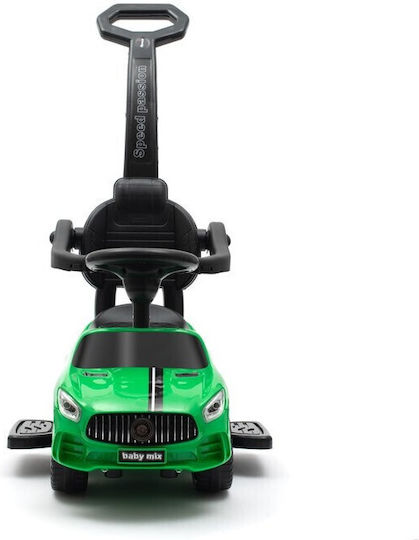 BabyMix Racer Up Autos Weiterfahren mit Elterngriff für 12+ Monate mit Geräuschen Grün