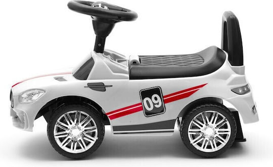 BabyMix Racer Car Ride On for 12+ Months with Sounds White