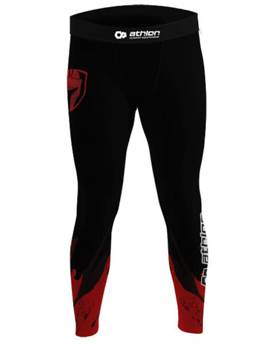 Athlon Long Men Martial Arts Leggings Black