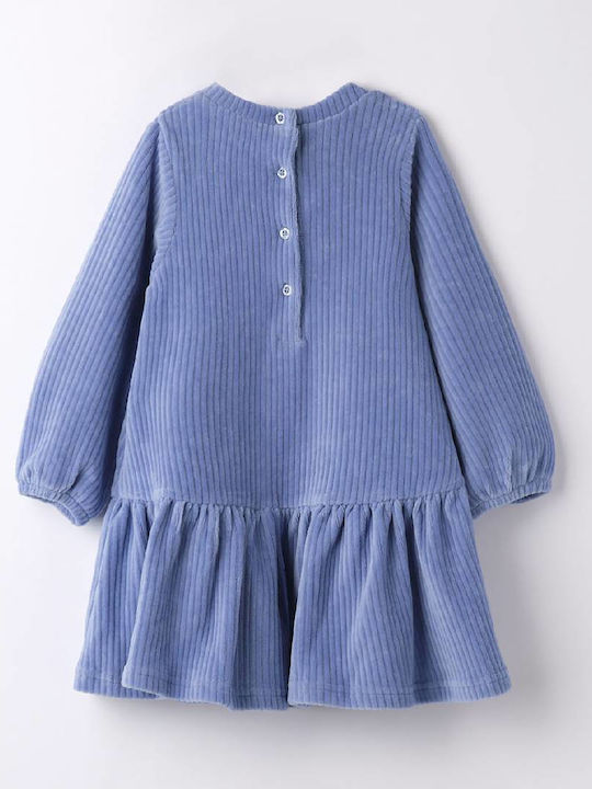 iDO Kids Dress Velvet Light Blue